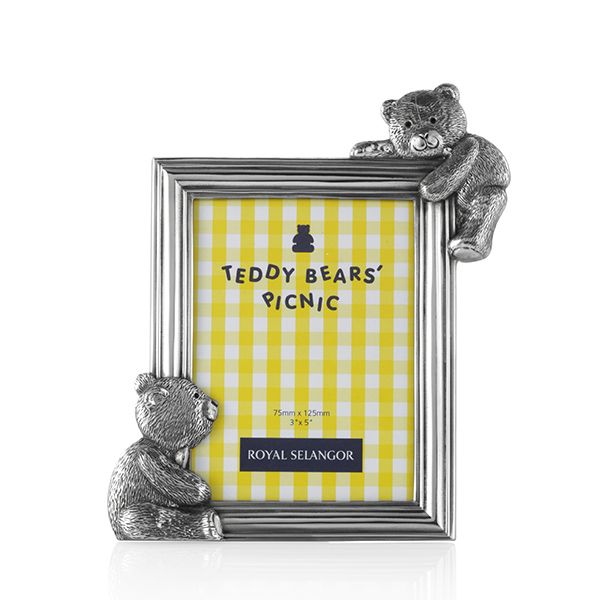 Royal Selangor Pewter 'Teddy Bears' Picnic' Rectangular Photo Frame