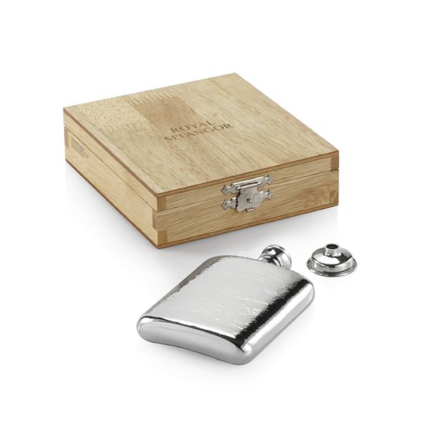 Royal Selangor Large Pewter Impression Hip Flask