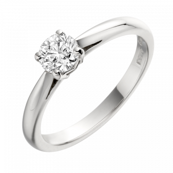Platinum 0.25 Carat Diamond Solitaire Ring