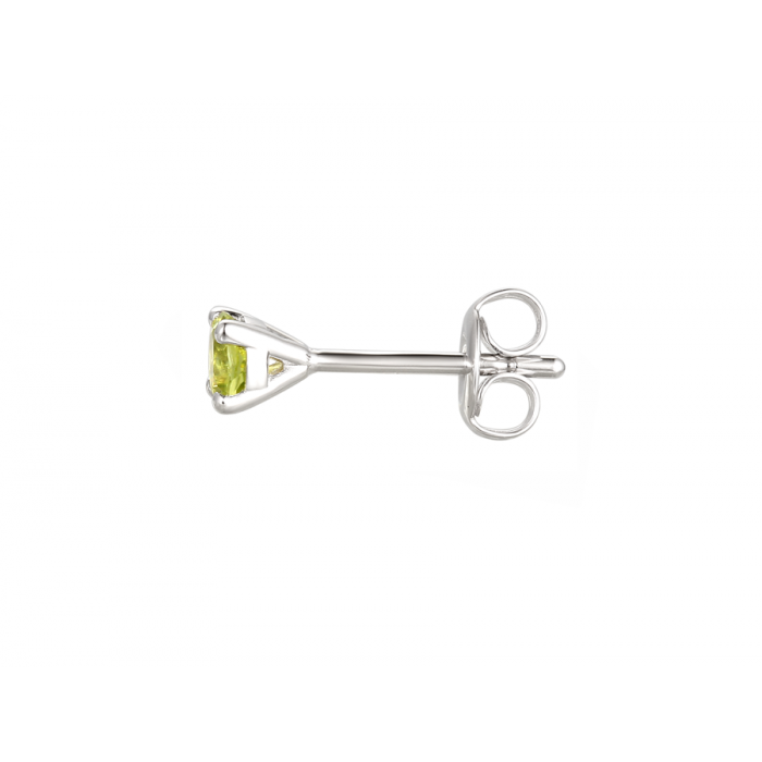 Amore Argento Sterling Silver Peridot Birthstone Stud Earrings