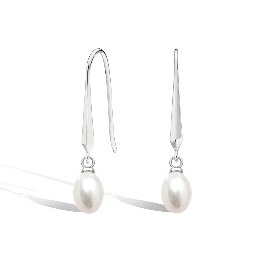 Kit Heath Sterling Silver Astoria Pearl Drop Earrings