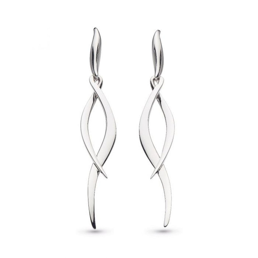 Kit Heath Sterling Silver 'Twine Twist' Drop Earrings