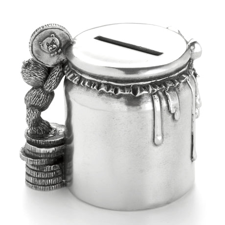 Royal Selangor Pewter Teddy Money 'Honey Jar' Box