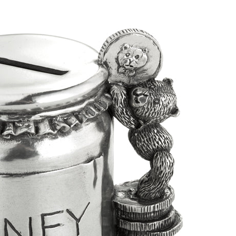 Royal Selangor Pewter Teddy Money 'Honey Jar' Box