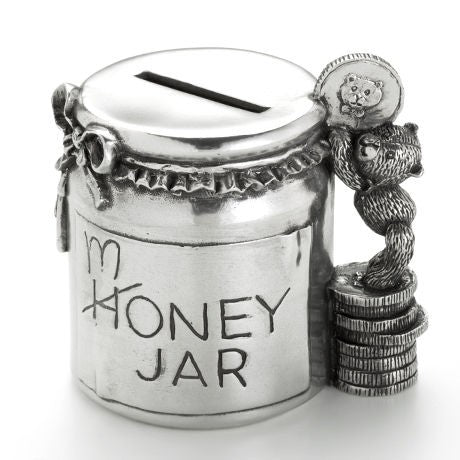 Royal Selangor Pewter Teddy Money 'Honey Jar' Box
