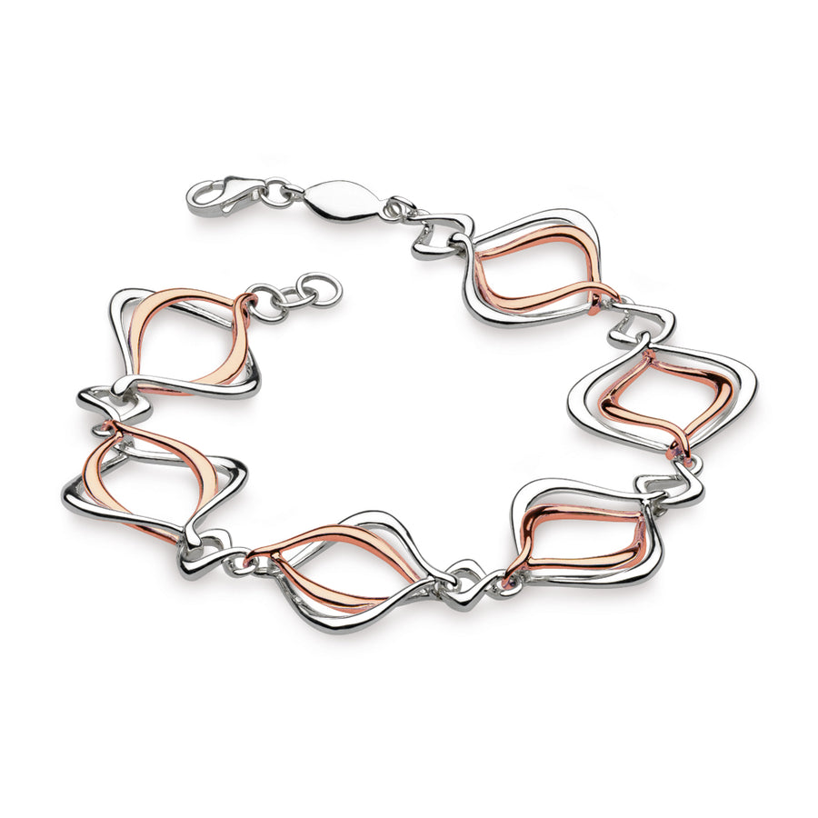 Kit Heath Sterling Silver Alicia Bracelet with Rose Gold Detail