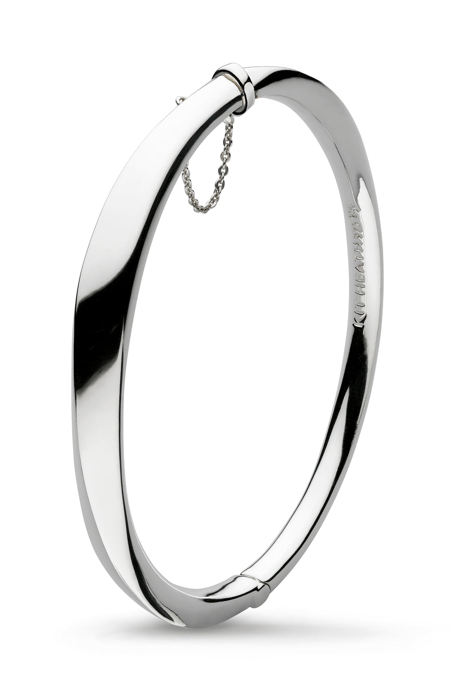 Kit Heath Sterling Silver 'Bevel' Hinged Bangle