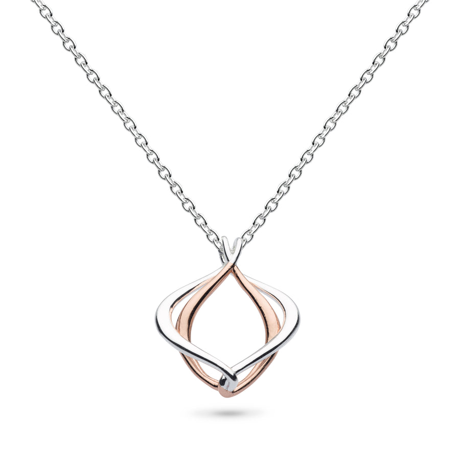 Kit Heath Sterling Silver Small Alicia Pendant with Rose Gold Detail