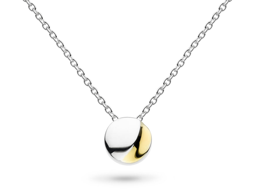Kit Heath Sterling Silver & Gold Plate Miniature Moon Pendant