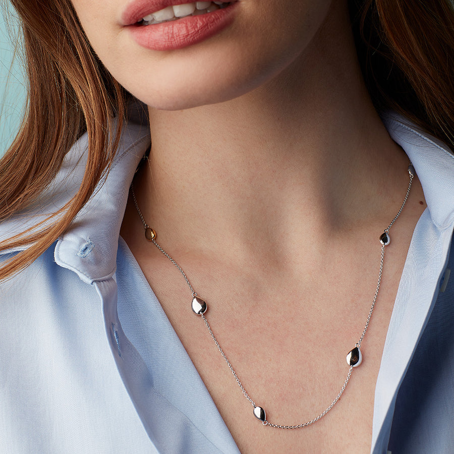 Kit Heath Sterling Silver 'Golden Pebble' Necklace