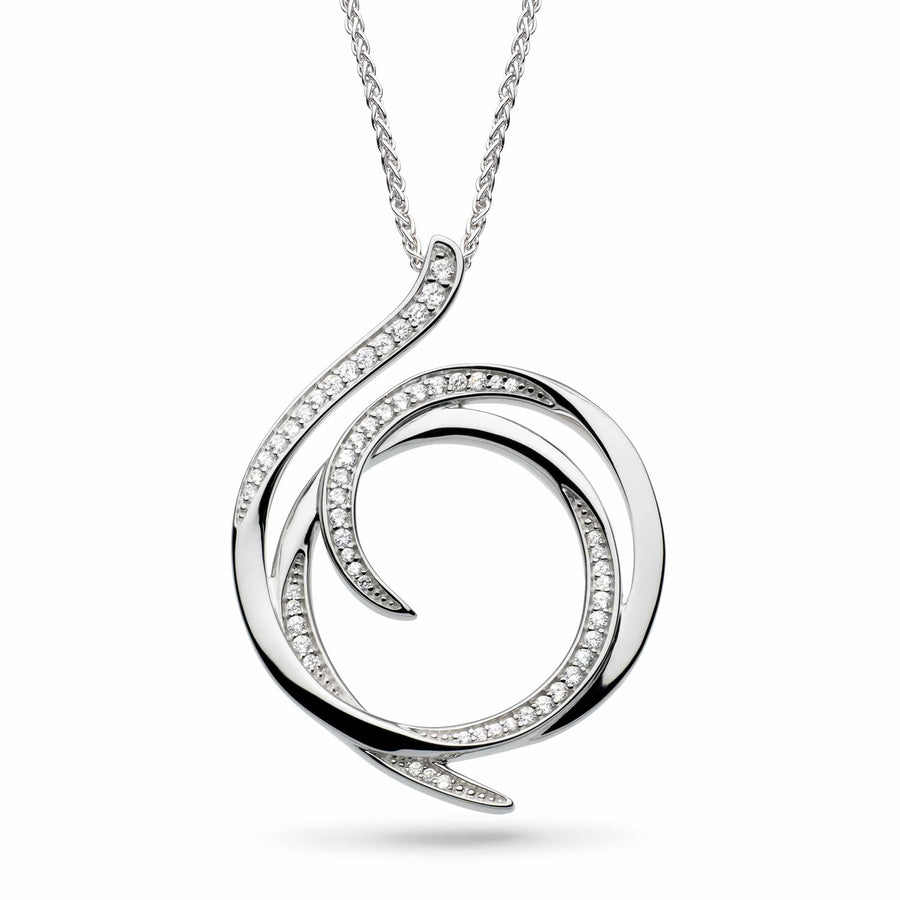 Kit Heath Sterling Silver Cubic Zirconia 'Helix' Necklace