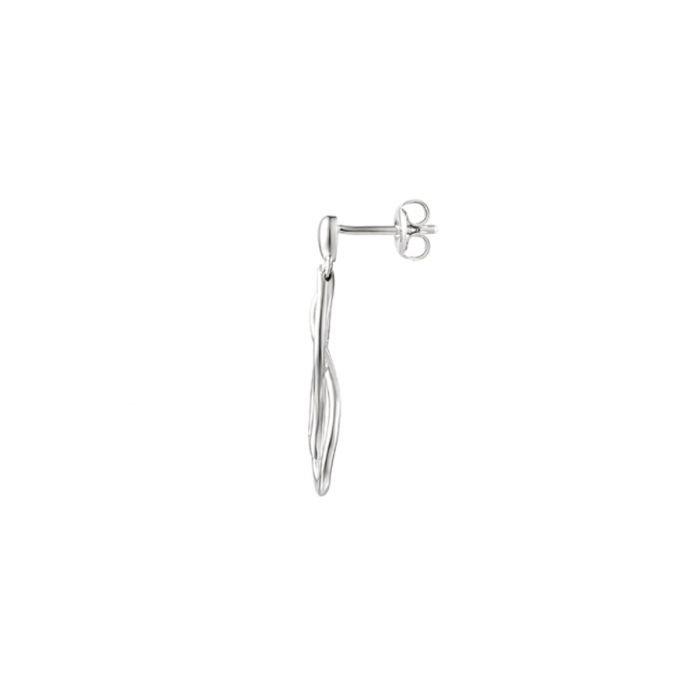 Amore Argento Sterling Silver Modern Twist Drop Earrings