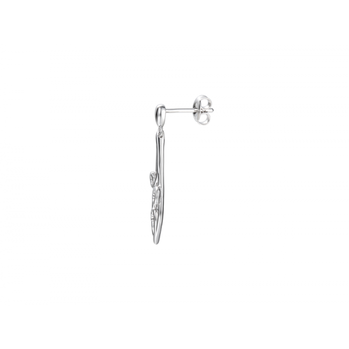 Amore Argento Sterling Silver Wave Drop Earrings