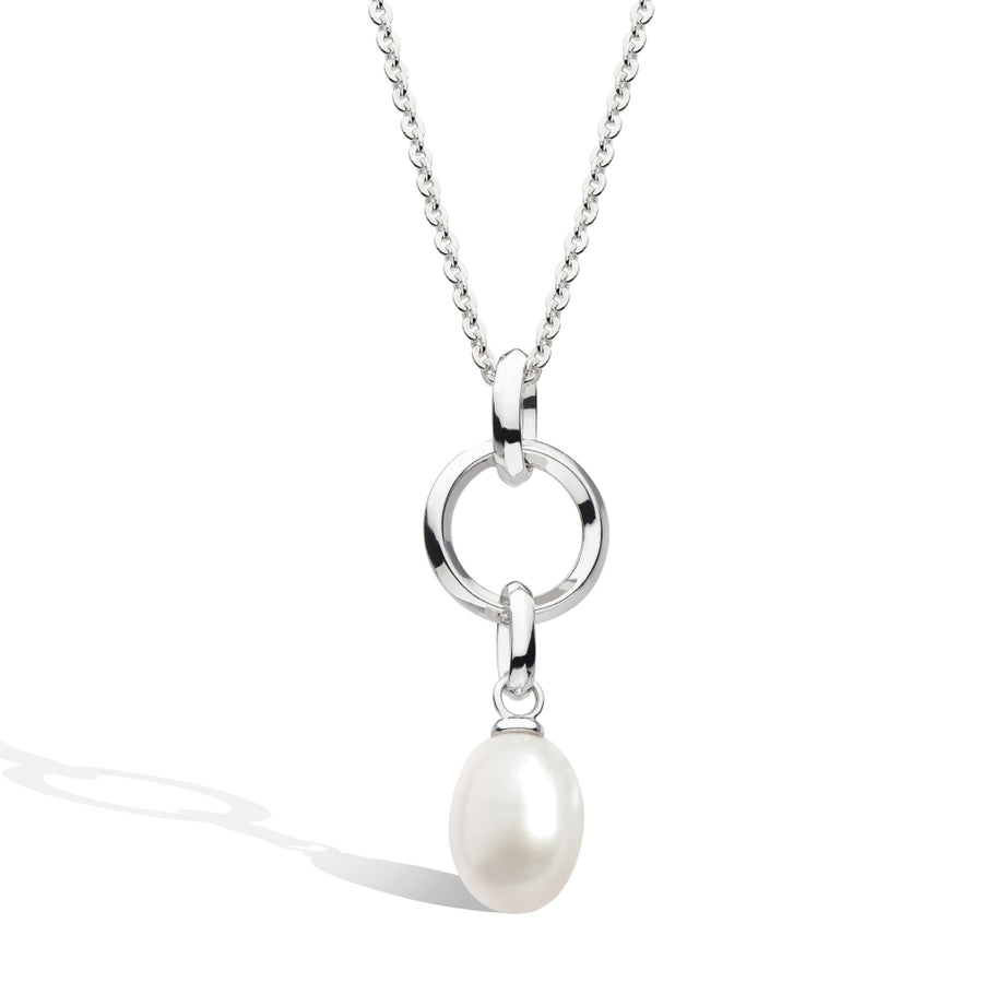 Kit Heath Sterling Silver Astoria Freshwater Pearl Drop Necklace