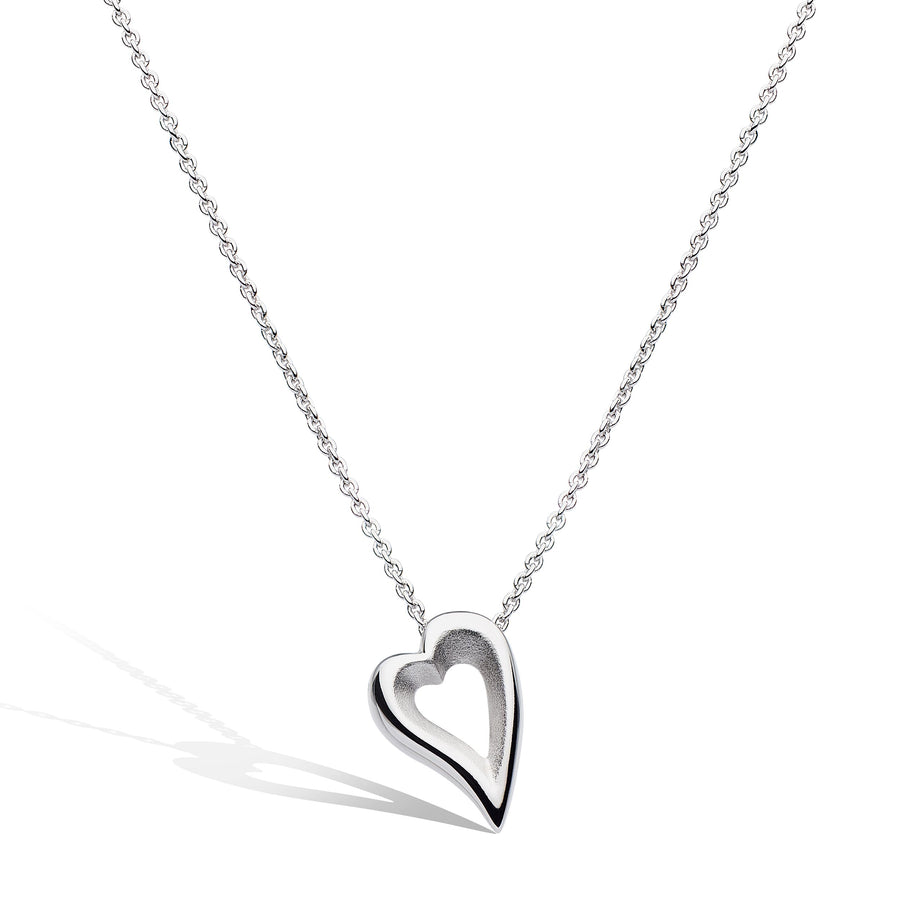 Kit Heath Sterling Silver Open Heart 'Desire' Necklace