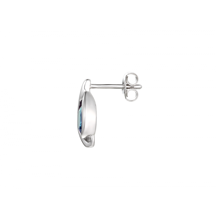 Amore Argento Sterling Silver Blue Topaz Stud Earrings