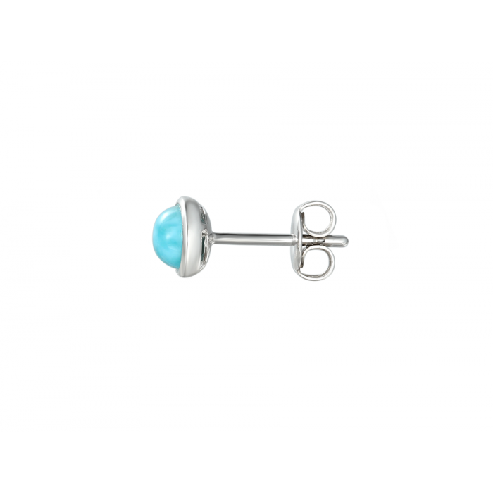 Amore Argento Sterling Silver Larimar Stud Earrings