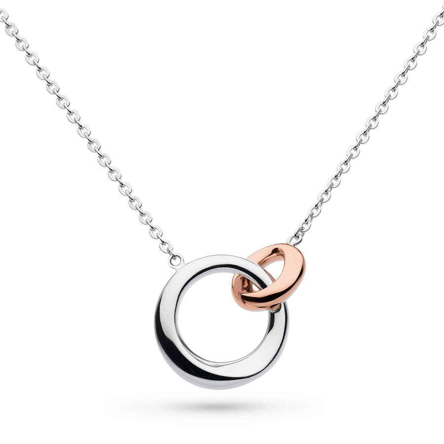Kit Heath Sterling Silver 'Bevel Cirque' Necklace with Rose Gold Detail