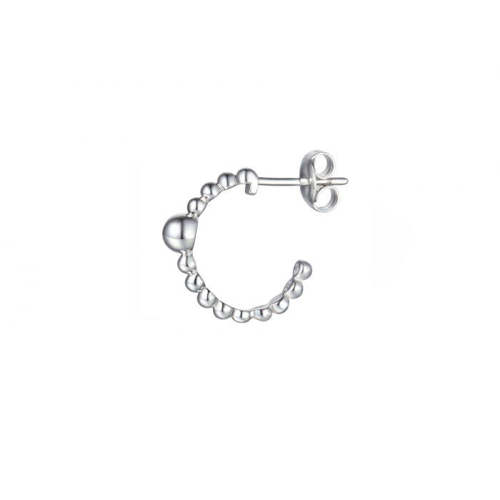 Amore Argento Sterling Silver Plain Bobble Hoops