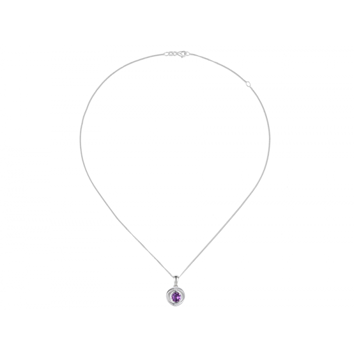 Amore Argento Sterling Silver Amethyst Necklace