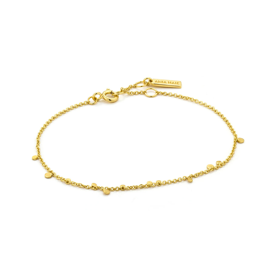Ania Haie Gold Mixed Disk Bracelet