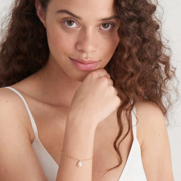 Ania Haie Gold Pearl Mixed Link Bracelet