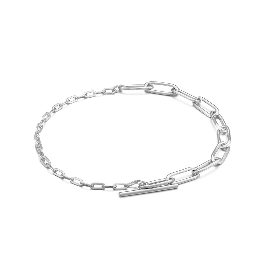 Ania Haie Sterling Silver Mixed Link Bracelet