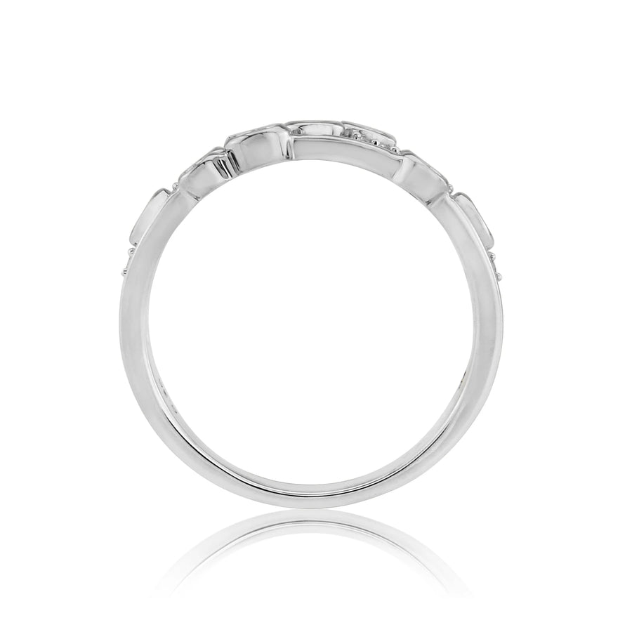 9ct White Gold 0.30ct Diamond 'Bubble' Ring