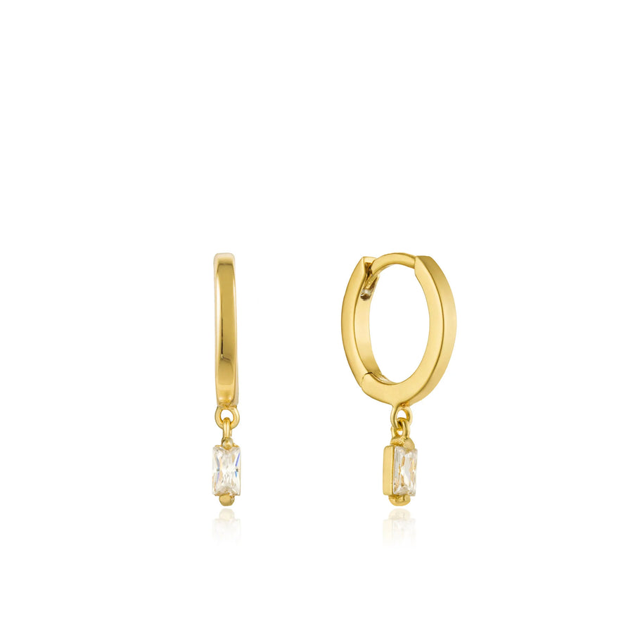 Ania Haie Gold CZ Huggie Hoop Earrings