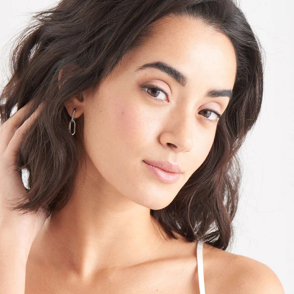 Ania Haie Sterling Silver Cable Drop Earrings