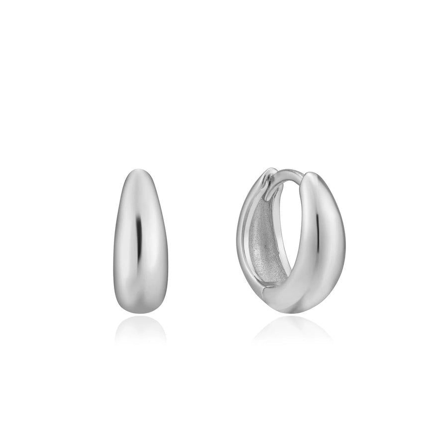 Ania Haie Sterling Silver Plain Hoop Earrings