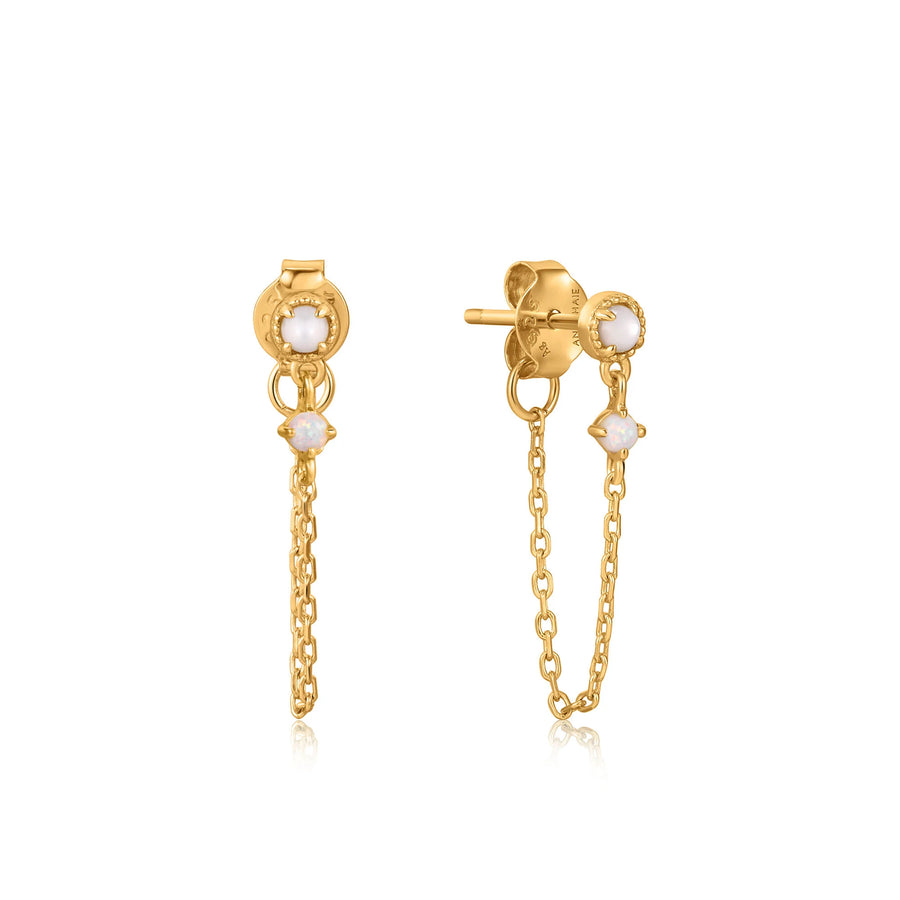Ania Haie Gold Kyoto Opal and Mother of Pearl Chain Studs