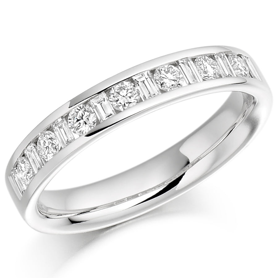 Diamond Mixed-Cut Channel Set Wedding Ring