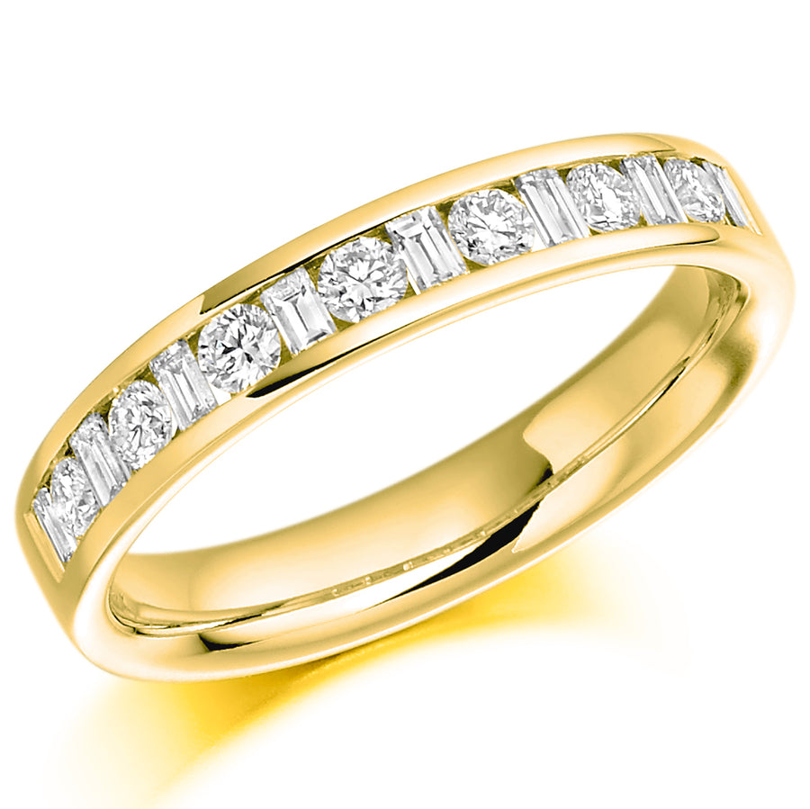 Diamond Mixed-Cut Channel Set Wedding Ring