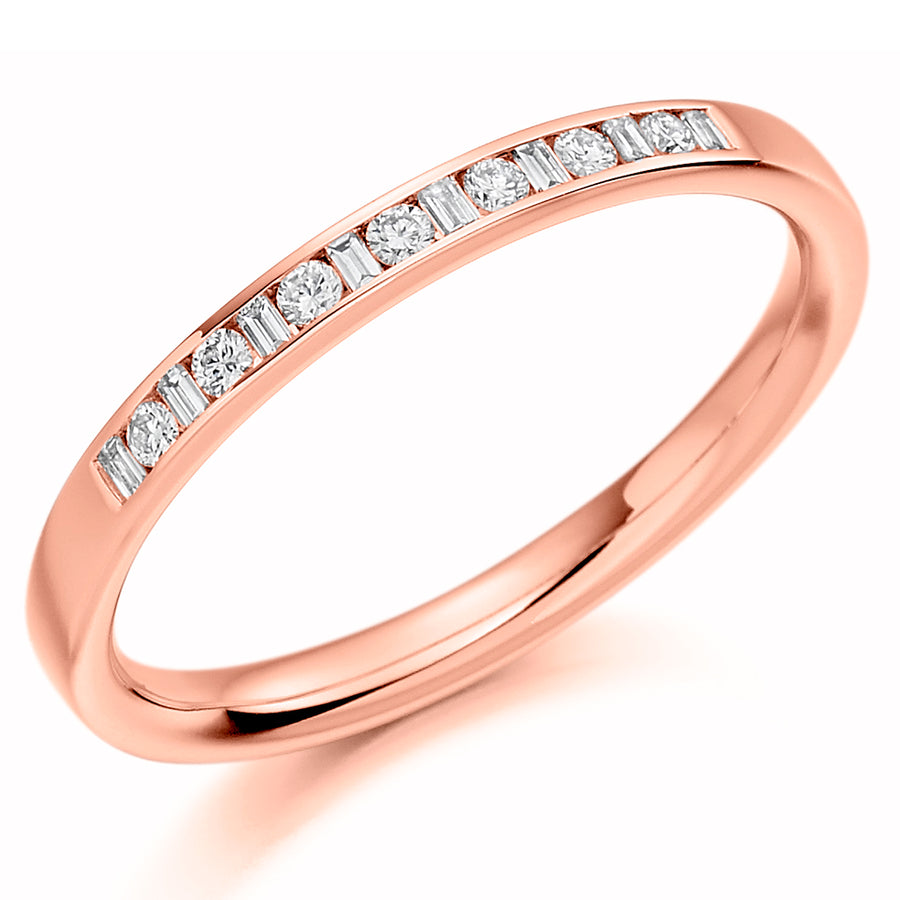 Diamond Mixed-Cut Channel Set Wedding Ring