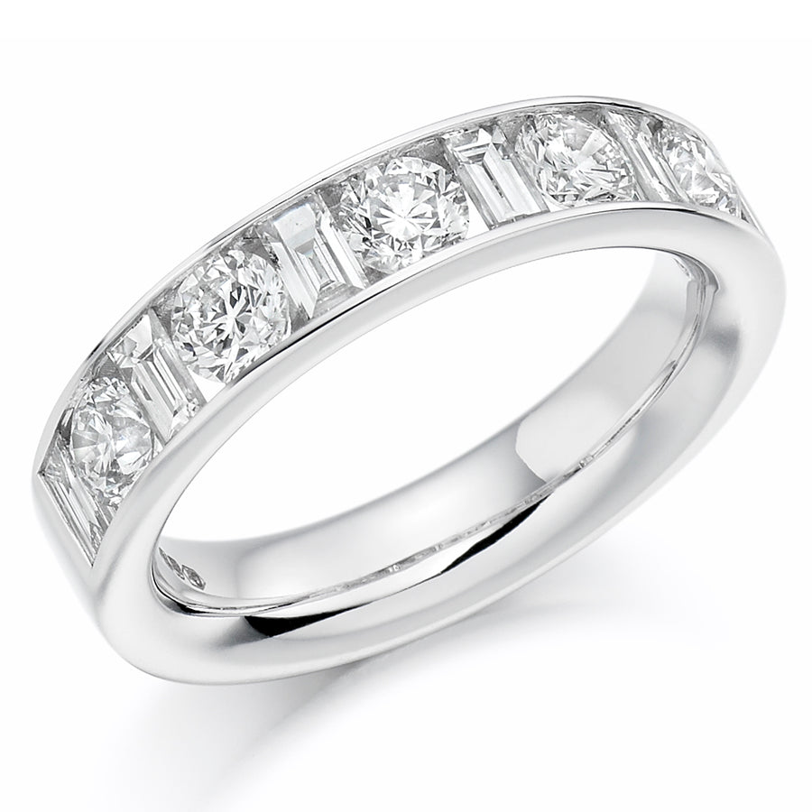 Diamond Mixed-Cut Channel Set Wedding Ring