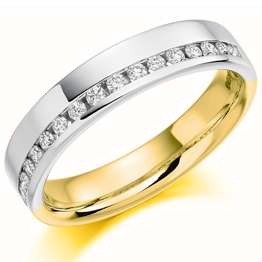 Diamond Off-Set Wedding Ring