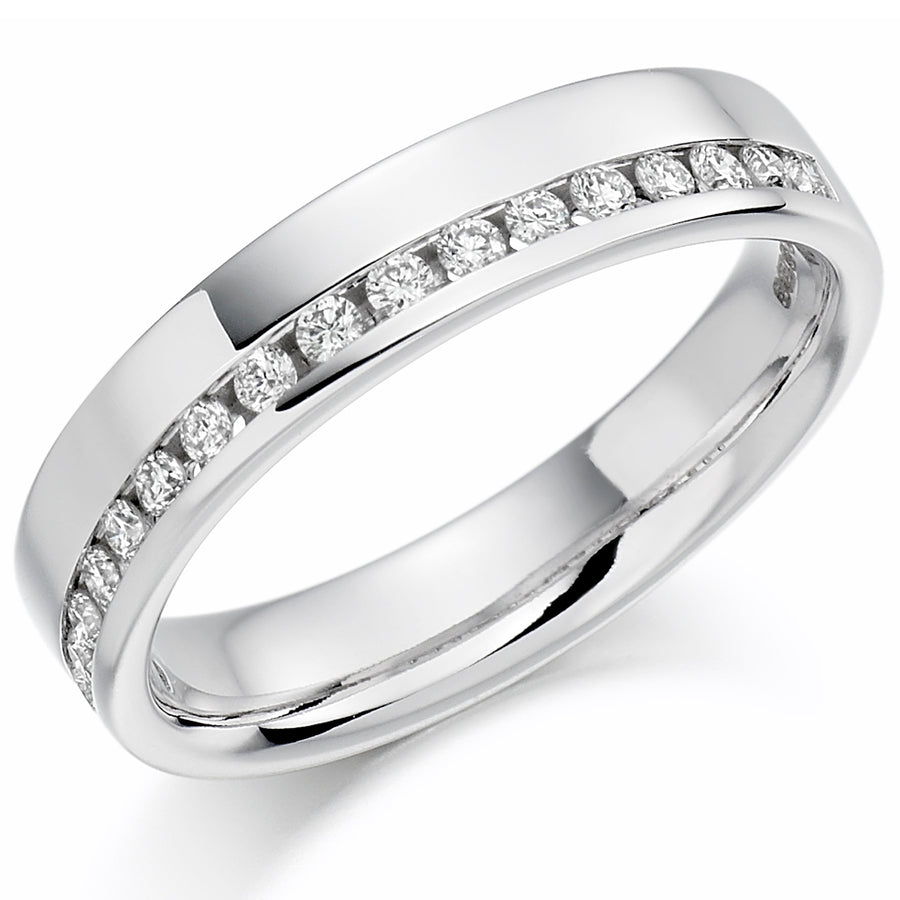 Diamond Off-Set Wedding Ring