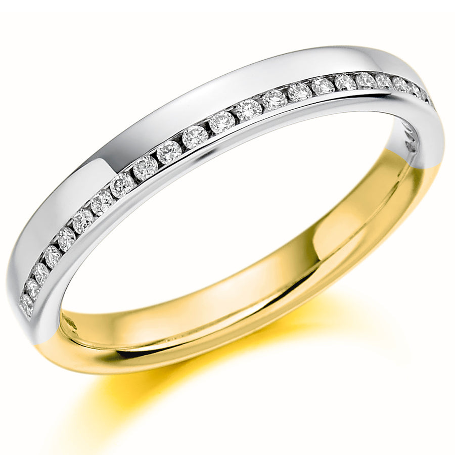 Diamond Off-Set Wedding Ring