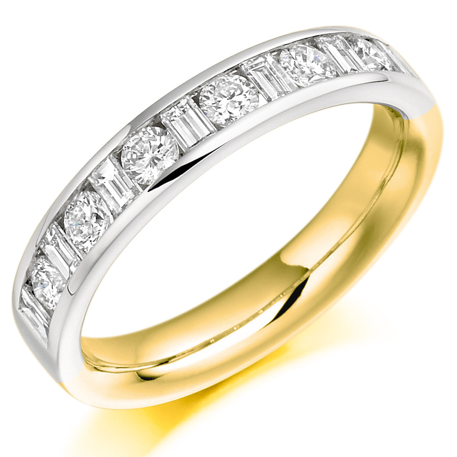 Diamond Mixed-Cut Channel Set Wedding Ring