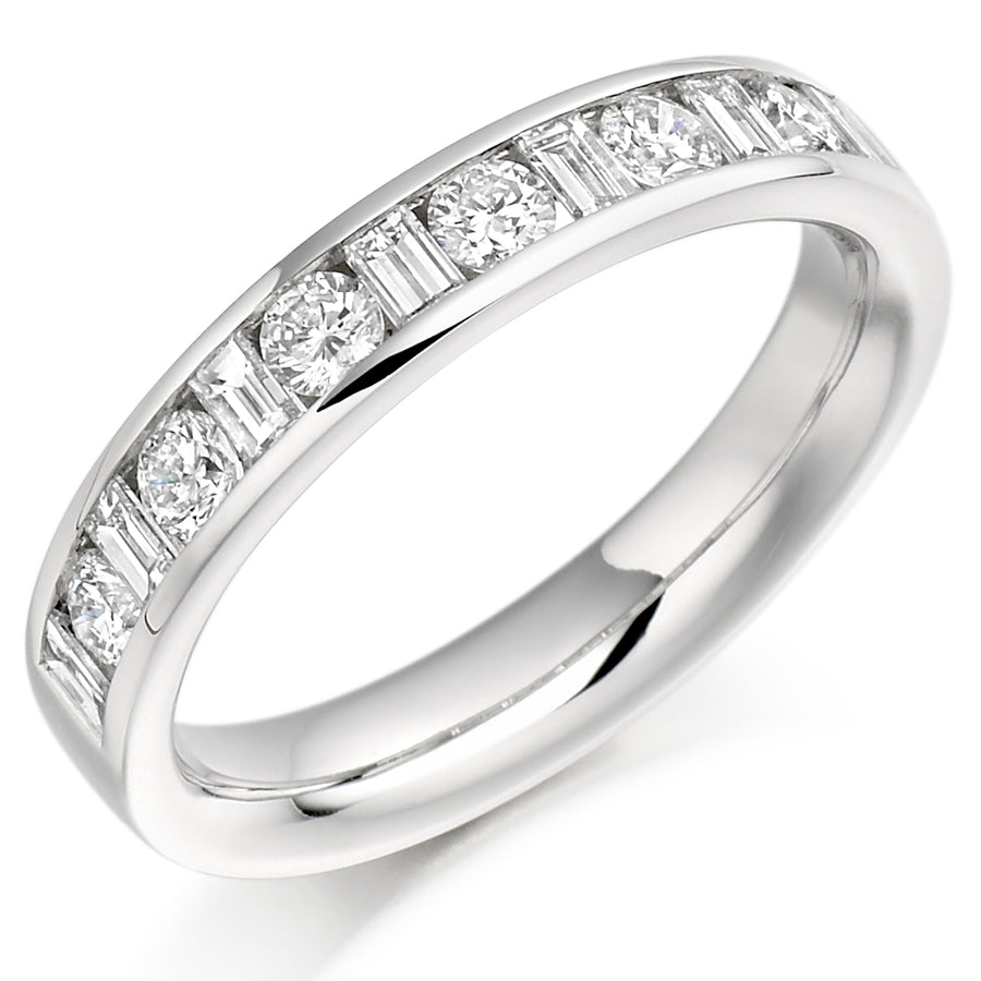 Diamond Mixed-Cut Channel Set Wedding Ring