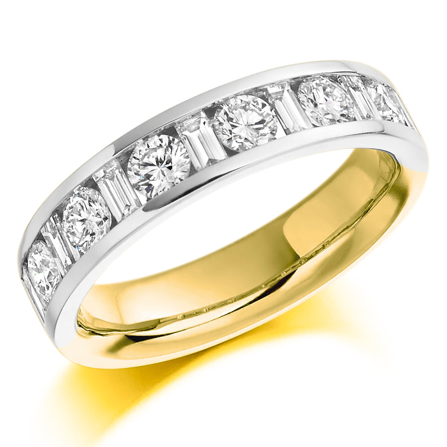 Diamond Mixed-Cut Channel Set Wedding Ring