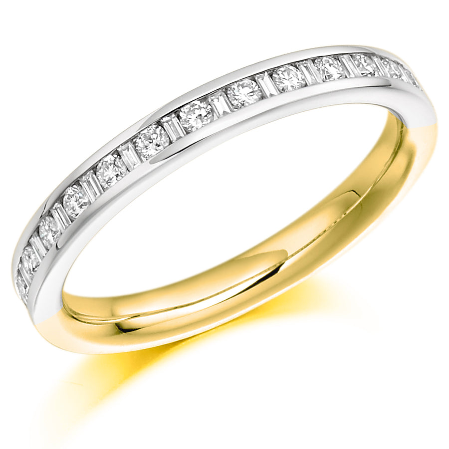 Diamond Mixed-Cut Channel Set Wedding Ring