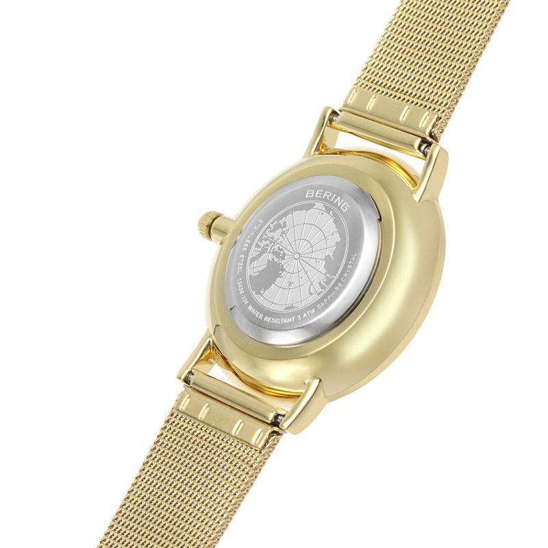 Bering Classic Gold Plated Stainless Steel Mesh Watch