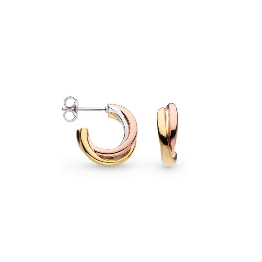 Kit Heath Sterling Silver Trilogy Semi Hoop Earrings