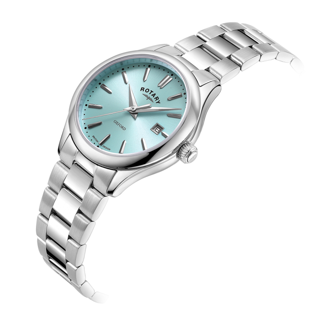 Rotary Ladies Stainless Steel Pastel Blue Dial Watch