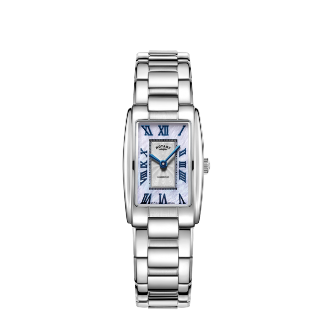 Rotary Ladies Stainless Steel Rectangular Case Bracelet Watch