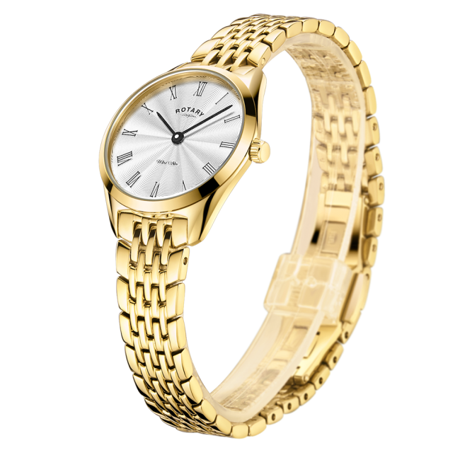 Rotary Ladies Gold Plated Ultra Slim Watch