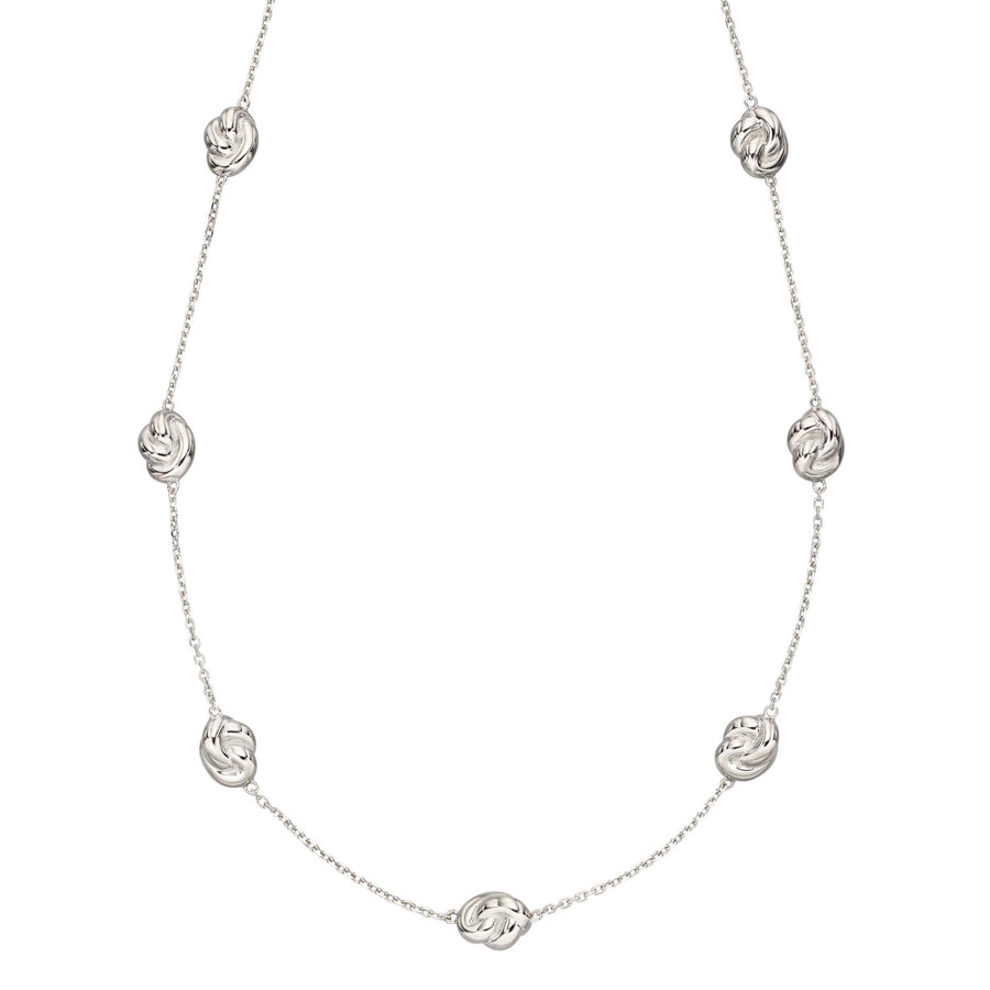 Fiorelli Sterling Silver Knot & Chain Necklace