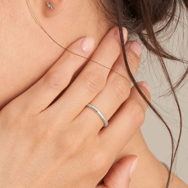 Ania Haie Sterling Silver Smooth Twisted Adjustable Ring